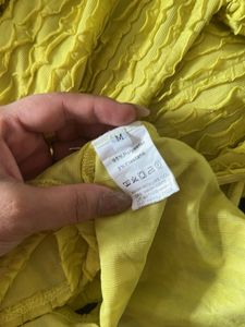 Yellow One Shoulder Fitted Co Ord Set