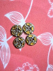 Embellished Decorative Button Pack Of 10