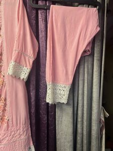 Pink Embroidered Kurta Set