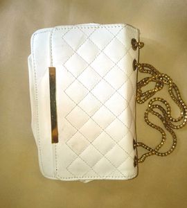 White Quilted Crossbody Bag
