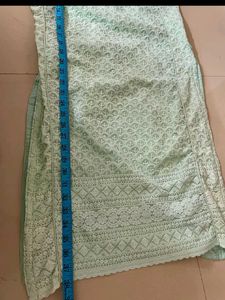 Mint Green Embroidered Kurti