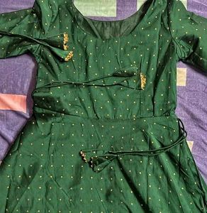 Inddus Artsilk woven Anarkali