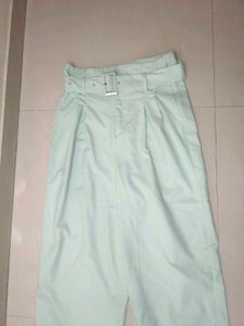 Mint Green Wide Leg Trousers