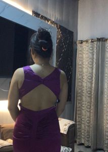 Purple Bodycon satin dress🦋💜🧚🏻‍♀️