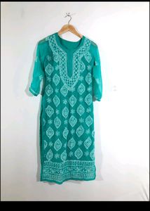 Chickenkari Kurti With Attached Inner