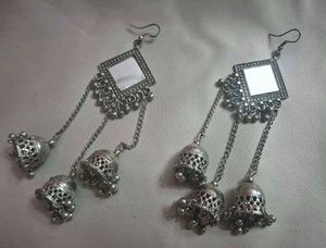 Oxidized Jhumka Earrings