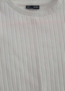 Zara White Knit Top