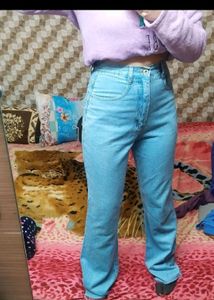 Straight Leg Denim Jeans