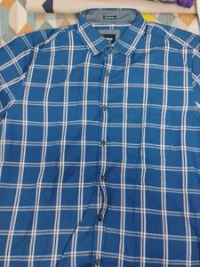Men&#39;s Blue Checked Shirt