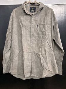 Men's Grey Button-Down Shirt