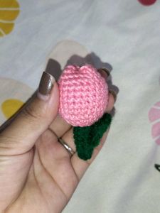 Crochet Tulip Flower Keychain 🌷