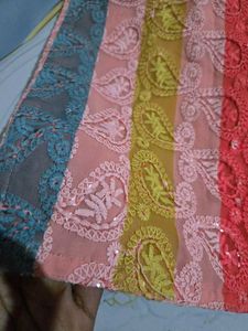 Colorful Embroidered Kurta Set