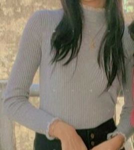 Ribbed knit sweater