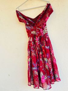 Red Floral Dress 👗
