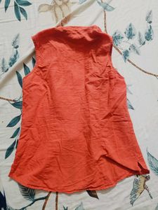 Orange Sleeveless Top