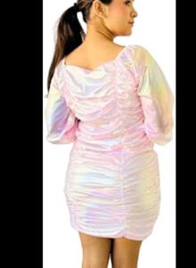 Blush Pink Ruched Dress