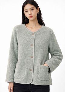 Cozy Green Fleece Cardigan