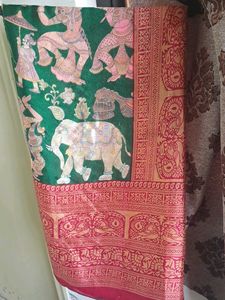 Elegant Ethnic Saree GREEN 💚 ♥️