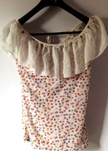 Polka Dot Pearl Embedded Top