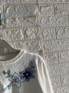 Floral Embroidered Sweater