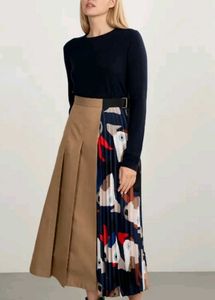 Pleated Maxi Skirt