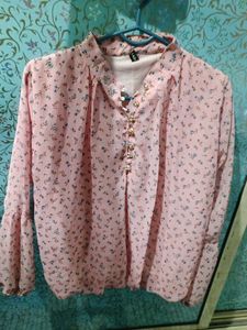 Floral Top with Bell Sleeves