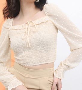 Chic Cream Crop Top