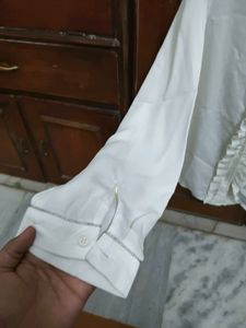 Ruffled White Top