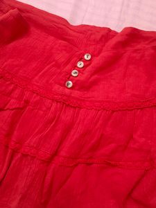 Red Coquette Xl Plus Size Mini Skirt