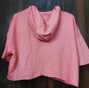 MAX pink cropped hoodie (M)