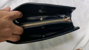 H&amp;M Black Sling Bag With Croc Finish