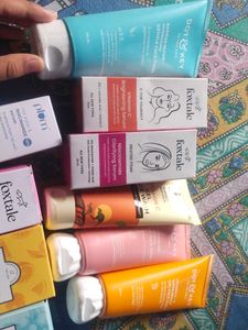 Sunscreen, Serum, Facewash, Moisturizer