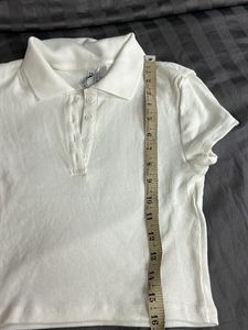 H&amp;M Ribbed Collar Crop Top