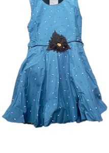 Blue Floral Accent Dress