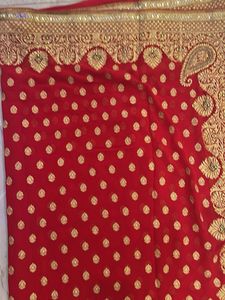 Red Embellished Saree