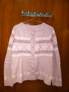 Floral Pattern Cardigan Sweater
