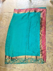 Elegant Teal Saree