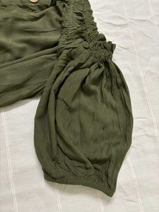 Olive Green Off-Shoulder Top