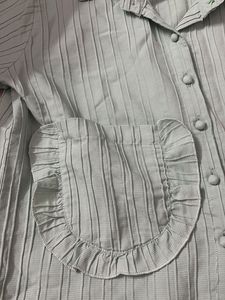 Cute Ruffle Pocket Blouse