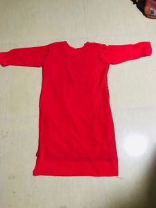 Red Long Sleeve Tunic