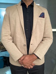 Beige Knit Blazer - Versatile &amp; Stylish!