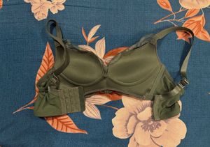 Green Padded Pushup Bra