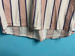 Vertical Stripes Loose Boyfriend Shirt