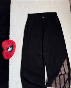 Wide Leg Black Jeans