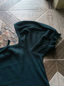 Green Puff Sleeve Top