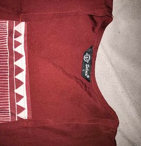 Elegant Maroon Kurta with Print