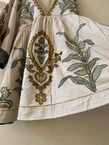 zara embroidery dress