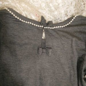 Y2K Gray Long Sleeve Top