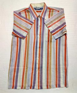 Striped Short Sleeve Casual Shirt