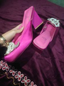 Pink Embellished Ballerinas